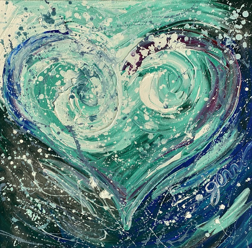 Heart Ocean 24x24